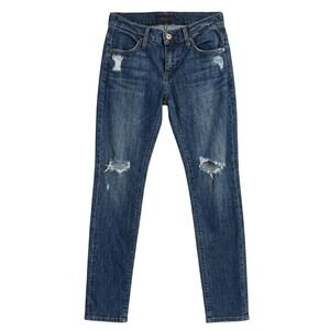 NWT James Jeans Neo Beau Gemini Distressed Skinny Jeans Blue Size 26 Made in USA